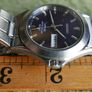 Seiko Sapphire Midsize Mens Watch Blue Dial Battery- works well Image 9