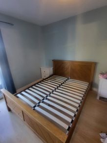 King size wooden bed frame