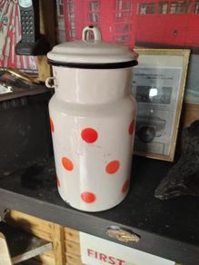 enamel milk jug