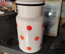 enamel milk jug