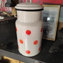 enamel milk jug