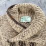 Vintage Donegal Woollen Products - 38 S - Chunky Shawl-Collar Wrap Neck Jumper Image 2