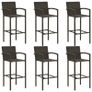 7 Piece Garden Bar Set Poly Rattan Brown Image 5