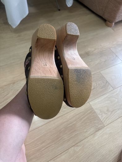 Schuh Brown Suede Clogs / Mules