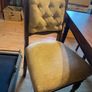 Vintage Solid Wood Upholstered Dining Chairs Set of 6 Image 9