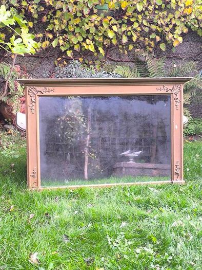 R.&W. Clarke, Cork- 19th C. Antique Irish Gilt Overmantel Mirror
