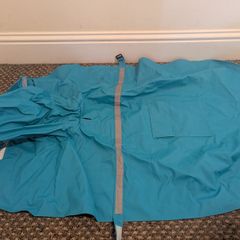 Large hooded dog raincoat