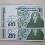 Selection of Irish  1 Punt Banknotes. Series 2 A and 4 B Image 6