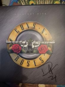 Guns N Roses Greatest Hits limited edition splatter vinyl - Signed by Duff