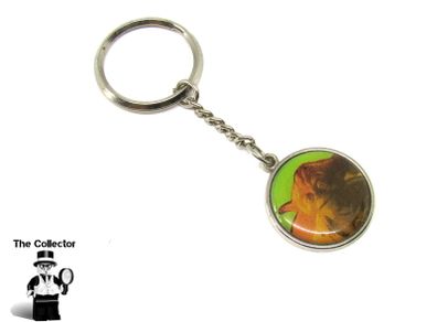 Vintage Star Wars metal key chain Yoda