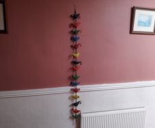Stuffed Birds on a Hanging String Ornament / Decoration