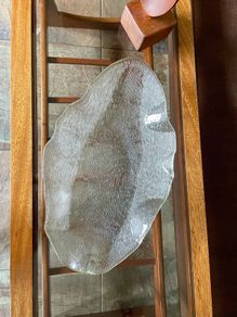 Vintage Italian Design Glass Folies Platter by IVV Handmade