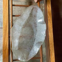 Vintage Italian Design Glass Folies Platter by IVV Handmade