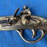Vintage solid brass wall hanging pistol Image 5