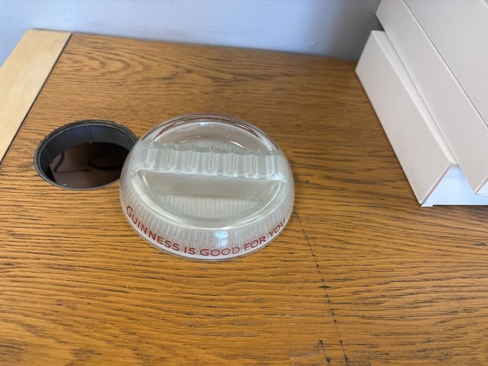 Guinness vintage ashtray glass