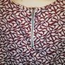 Red and white tear design blouse size 22 Image 2