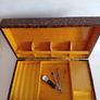 Vintage Tooled Leather Musical Cigar Box with Accessories Image 2