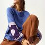 Fab Bohemela Blue Sweatshirt Size XL Image 5