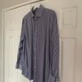 Howick Mens Navy & White Stripe Long Sleeve Shirt Image 2