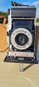 Coronet Rapide Vintage Folding Bellows 120 Film Camera with Case