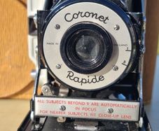 Coronet Rapide Vintage Folding Bellows 120 Film Camera with Case