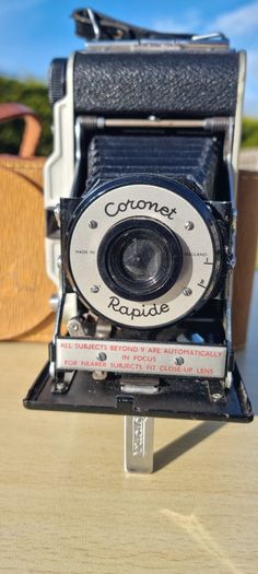Coronet Rapide Vintage Folding Bellows 120 Film Camera with Case
