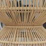 Outdoor Side Table Garden Table Rattan Side Table, Glass Top, PE Rattan, 60 cm x 60 cm x 50 cm, Natural Image 5