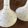 PAIR Antique French Jeweled Opaline Glass Image 3