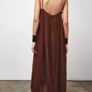 Reduced Zara Boho Rust Ramie & Cotton Crinkle Long Dress  Size XL UK 14 Image 6