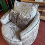 Romelia velvet swivel barrel chair Image 2