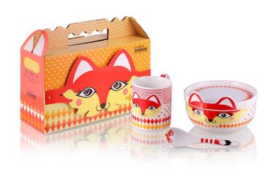 Children Dinner Set Porcelain Fox