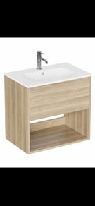 Hackney 600 cherry wood effect ex-display wall hung unit