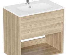 Hackney 600 cherry wood effect ex-display wall hung unit
