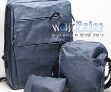 2363 Three PCS Sets Outdoor Travel Backpack Student School Bag USB Charging