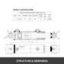 Hydraulic Cylinder 2\" Bore 36\" Stroke Hydraulic Ram Cylinder 3000psi Hydraulic Cylinders Welded Double Acting Cross Tube SAE6 Port Hydraulic Lifting Cylinder (2 X 36) Image 6