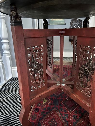 Large Antique Chinese Red Lacquer & Gilt Coffee Table