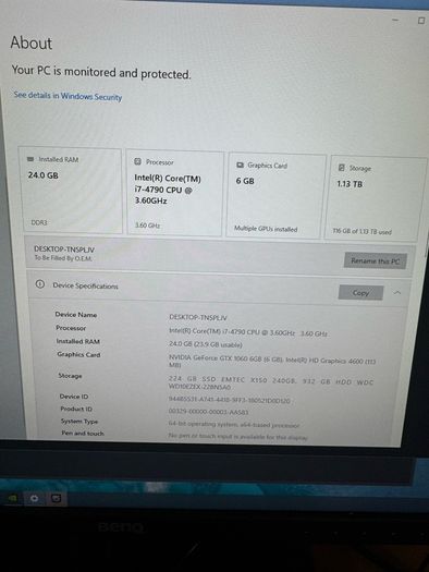 Custom i7 game pc