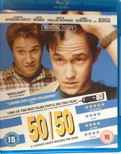 50/50 (2011) Joseph Gordon-Levitt, Seth Rogen, Anna Kendrick, Bryce Dallas Howard & Anjelica Huston [Blu-ray Movie]