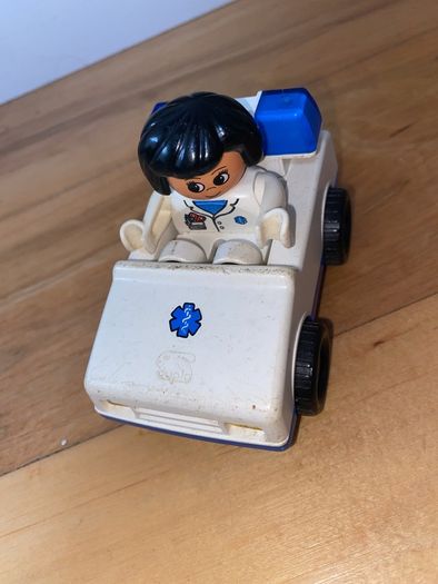 Vintage Lego Duplo Ambulance car and nurse