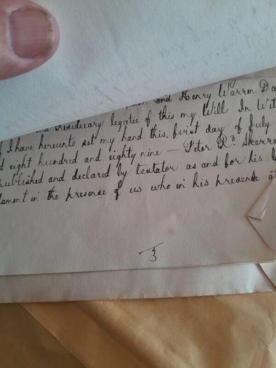 1890 irish hand written document