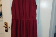 Red sleeveless dress