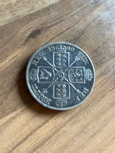 1889 Queen Victoria Silver Double Florin