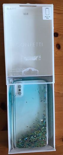 Transparent Hard Back Liquid Glitter Case for Apple iPhone 10 XS Max