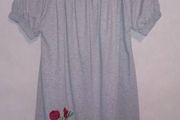 BNWT Sabex grey embroidered top size UK20 EUR48 Postage included