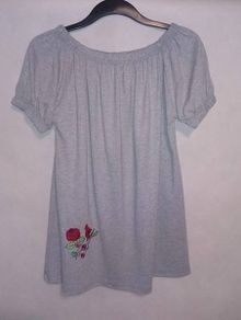 BNWT Sabex grey embroidered top size UK20 EUR48 Postage included