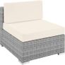 Aluminium Polyrattan Lounge Set with Glass Table, Sofa Table Set, for Garden, Balcony and Patio, Includes Cushions Image 2