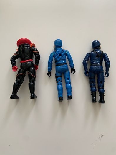 Vintage Action Force / GI Joe Cobra Figures - Destro, Cobra Commander & Cobra Trooper