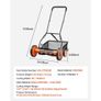Push Reel Lawn Mower 45 cm, 5 Blades Manual Push Mower No Motor, 35- 62mm Adjustable Cutting Height, Walk-Behind Lawn Mowers with Grass Catcher Image 5