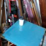 1940s Glass Top Side Table Image 2