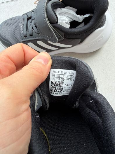 Adidas Tensaur 3.0 EL C trainer - size uk 11K, color: grey and white -NEW